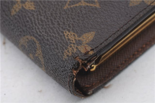 Auth Louis Vuitton Monogram Porte Monnaie Billets Viennois M61663 Wallet 0327D