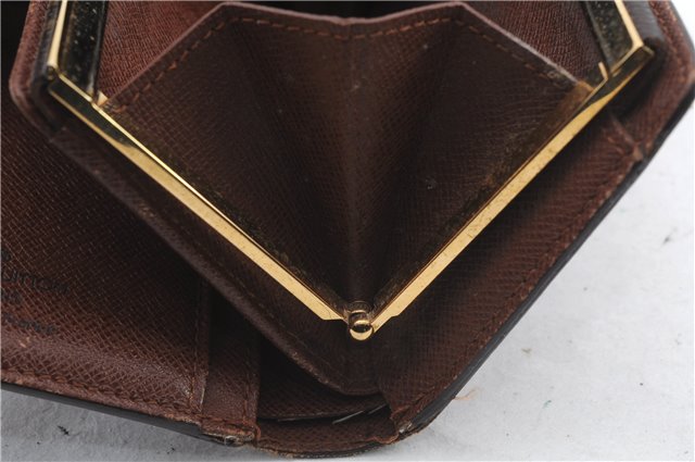 Auth Louis Vuitton Monogram Porte Monnaie Billets Viennois M61663 Wallet 0327D