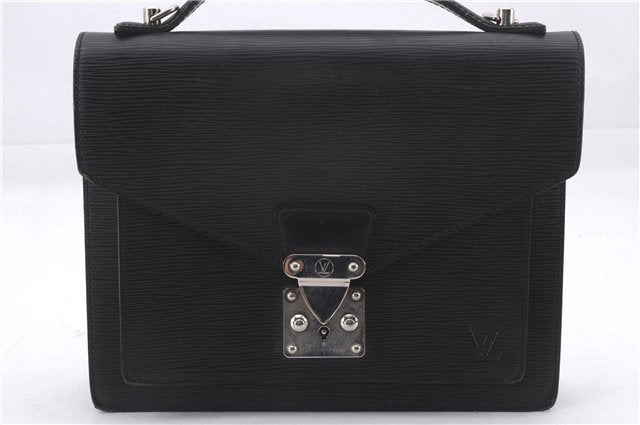 Authentic Louis Vuitton Epi Monceau 2Way Shoulder Hand Bag Black M52792 LV 0327F