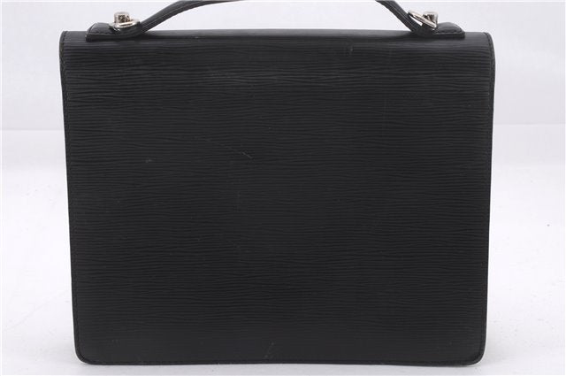 Authentic Louis Vuitton Epi Monceau 2Way Shoulder Hand Bag Black M52792 LV 0327F