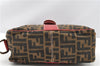 Authentic FENDI Vintage Zucca Shoulder Hand Bag Purse Canvas Leather Brown 0327G