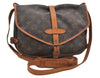 Authentic Louis Vuitton Monogram Saumur 30 Shoulder Cross Bag M42256 LV 0329G