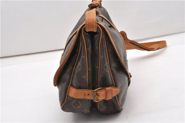 Authentic Louis Vuitton Monogram Saumur 30 Shoulder Cross Bag M42256 LV 0329G