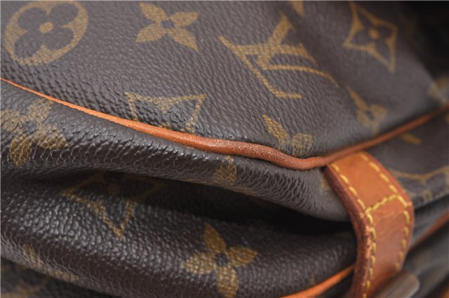 Authentic Louis Vuitton Monogram Saumur 30 Shoulder Cross Bag M42256 LV 0329G