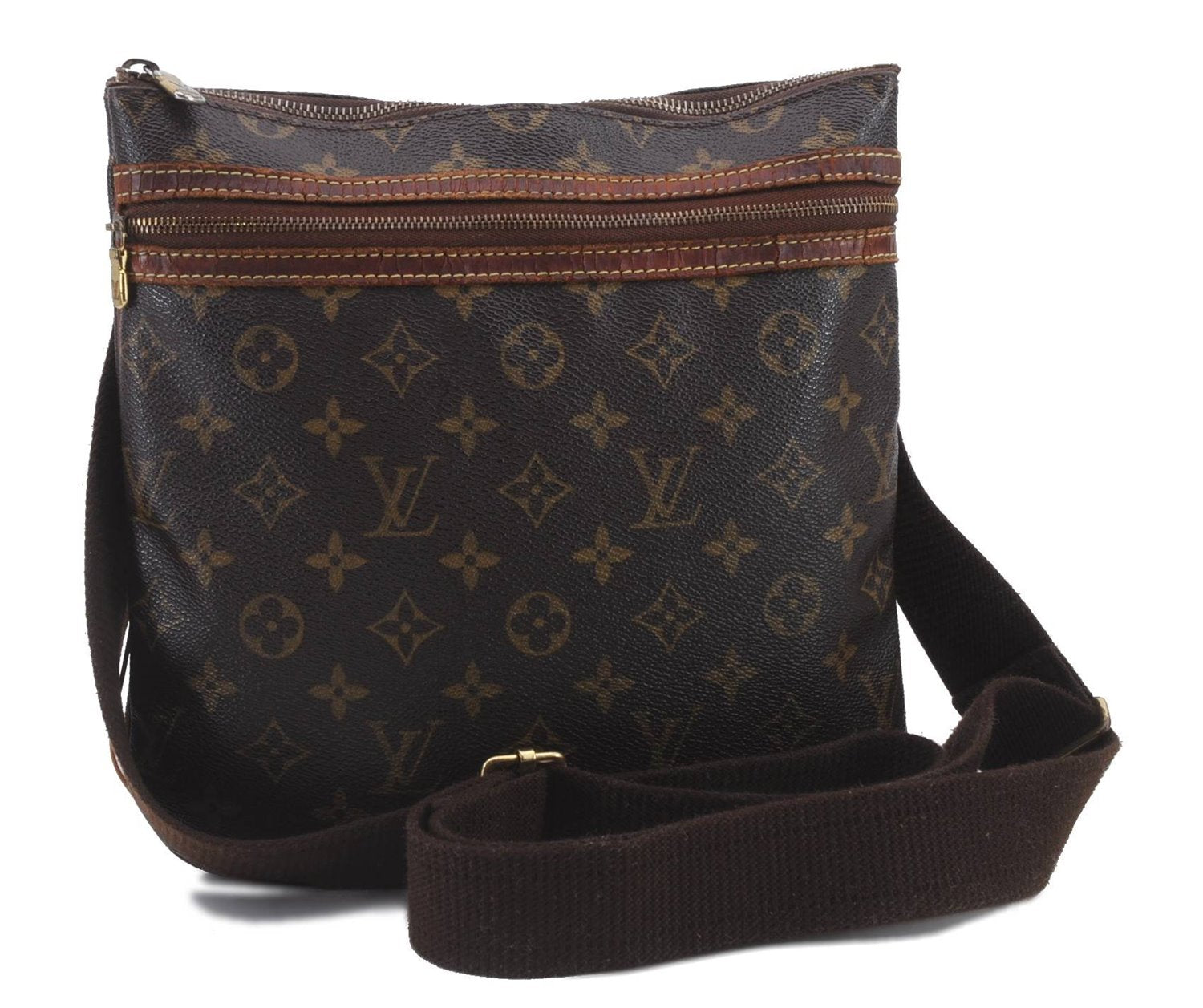 Auth Louis Vuitton Monogram Pochette Bosphore Shoulder Cross Bag M40044 LV 0330D