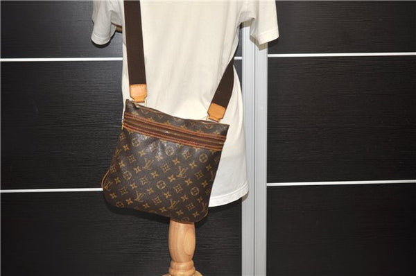 Auth Louis Vuitton Monogram Pochette Bosphore Shoulder Cross Bag M40044 LV 0330D