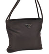 Authentic PRADA Nylon Tessuto Shoulder Hand Bag Purse Brown 0330E