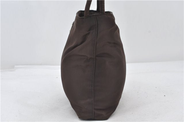 Authentic PRADA Nylon Tessuto Shoulder Hand Bag Purse Brown 0330E