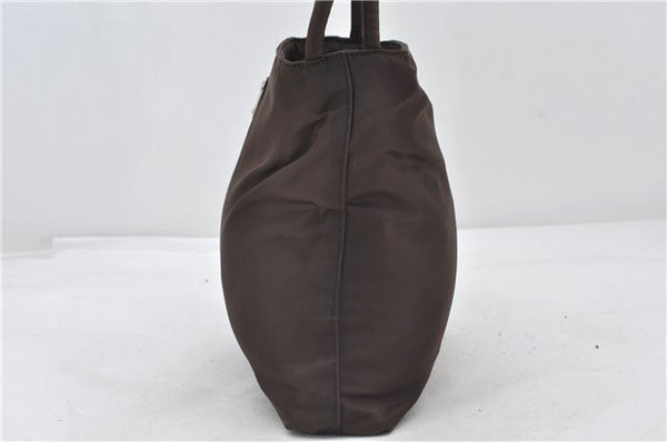 Authentic PRADA Nylon Tessuto Shoulder Hand Bag Purse Brown 0330E