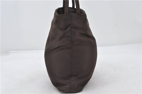 Authentic PRADA Nylon Tessuto Shoulder Hand Bag Purse Brown 0330E