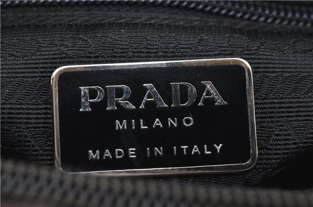 Authentic PRADA Nylon Tessuto Shoulder Hand Bag Purse Brown 0330E