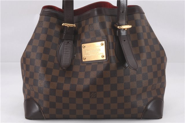 Authentic Louis Vuitton Damier Hampstead MM Shoulder Tote Bag N51204 LV 0332F