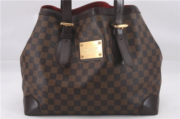 Authentic Louis Vuitton Damier Hampstead MM Shoulder Tote Bag N51204 LV 0332F