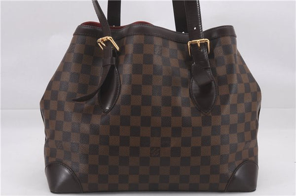 Authentic Louis Vuitton Damier Hampstead MM Shoulder Tote Bag N51204 LV 0332F
