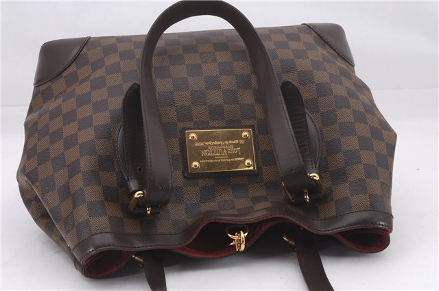 Authentic Louis Vuitton Damier Hampstead MM Shoulder Tote Bag N51204 LV 0332F