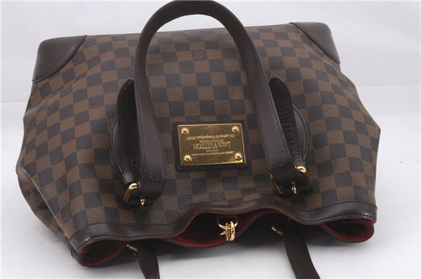 Authentic Louis Vuitton Damier Hampstead MM Shoulder Tote Bag N51204 LV 0332F