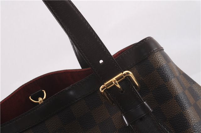 Authentic Louis Vuitton Damier Hampstead MM Shoulder Tote Bag N51204 LV 0332F