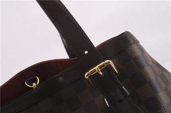 Authentic Louis Vuitton Damier Hampstead MM Shoulder Tote Bag N51204 LV 0332F