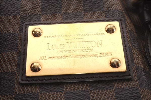 Authentic Louis Vuitton Damier Hampstead MM Shoulder Tote Bag N51204 LV 0332F