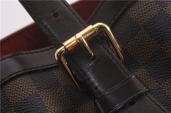 Authentic Louis Vuitton Damier Hampstead MM Shoulder Tote Bag N51204 LV 0332F