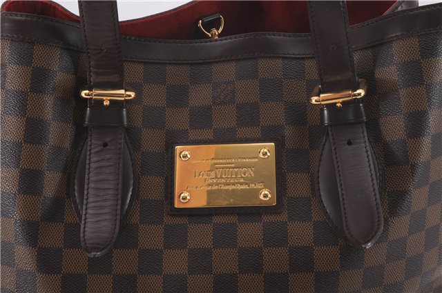 Authentic Louis Vuitton Damier Hampstead MM Shoulder Tote Bag N51204 LV 0332F