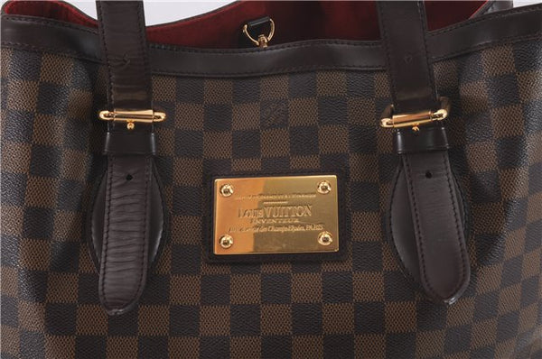 Authentic Louis Vuitton Damier Hampstead MM Shoulder Tote Bag N51204 LV 0332F