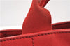 Authentic PRADA Canapa SS Vintage Canvas Shoulder Hand Bag Purse Red 0332G