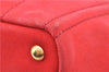 Authentic PRADA Canapa SS Vintage Canvas Shoulder Hand Bag Purse Red 0332G