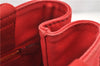 Authentic PRADA Canapa SS Vintage Canvas Shoulder Hand Bag Purse Red 0332G