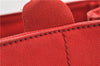 Authentic PRADA Canapa SS Vintage Canvas Shoulder Hand Bag Purse Red 0332G