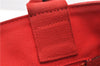 Authentic PRADA Canapa SS Vintage Canvas Shoulder Hand Bag Purse Red 0332G