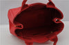 Authentic PRADA Canapa SS Vintage Canvas Shoulder Hand Bag Purse Red 0332G