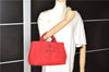 Authentic PRADA Canapa SS Vintage Canvas Shoulder Hand Bag Purse Red 0332G