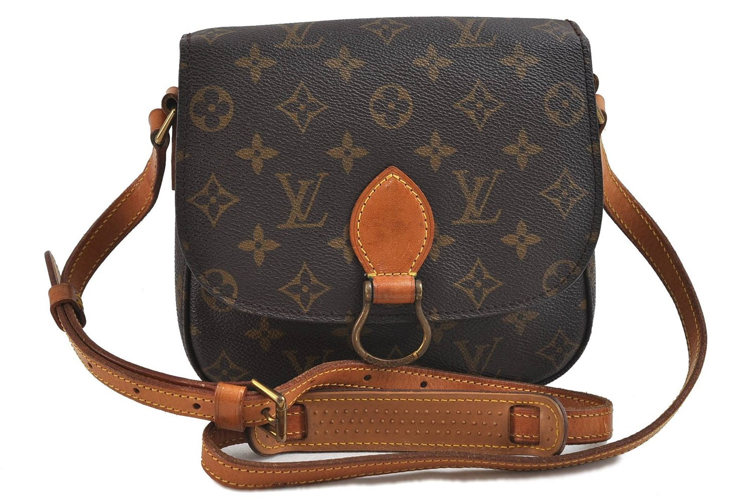 Auth Louis Vuitton Monogram Saint Cloud MM Shoulder Cross Bag M51243 LV 0333D