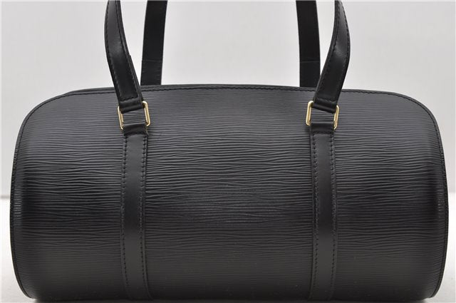 Authentic Louis Vuitton Epi Soufflot Black Hand Bag M52222 LV 0334D