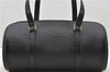 Authentic Louis Vuitton Epi Soufflot Black Hand Bag M52222 LV 0334D