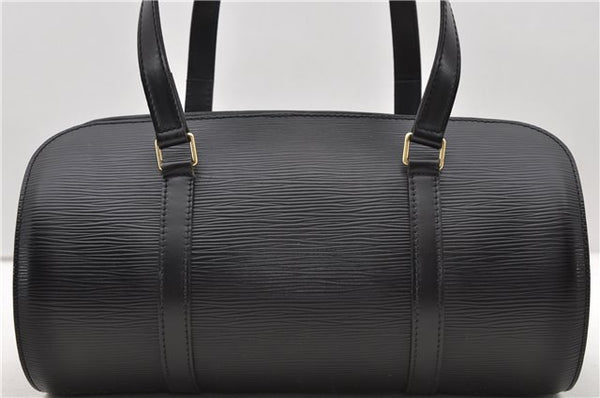 Authentic Louis Vuitton Epi Soufflot Black Hand Bag M52222 LV 0334D