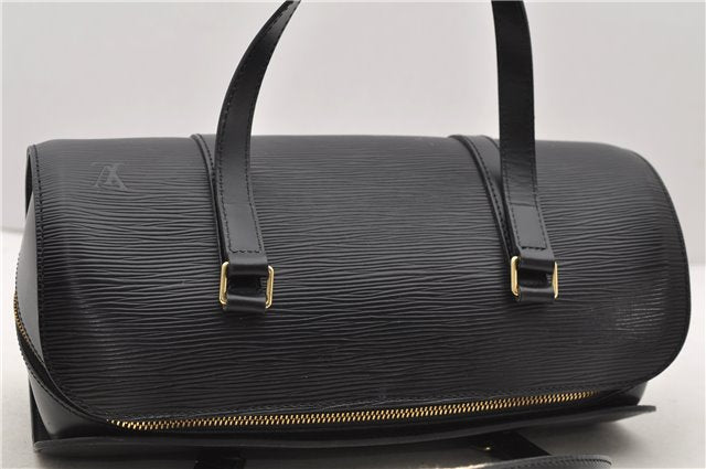 Authentic Louis Vuitton Epi Soufflot Black Hand Bag M52222 LV 0334D