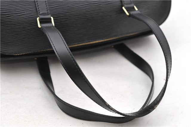 Authentic Louis Vuitton Epi Soufflot Black Hand Bag M52222 LV 0334D