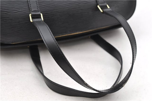 Authentic Louis Vuitton Epi Soufflot Black Hand Bag M52222 LV 0334D