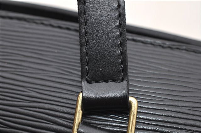 Authentic Louis Vuitton Epi Soufflot Black Hand Bag M52222 LV 0334D