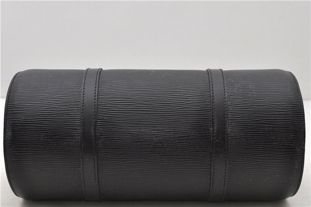 Authentic Louis Vuitton Epi Soufflot Black Hand Bag M52222 LV 0334D