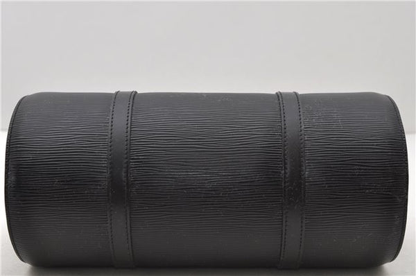 Authentic Louis Vuitton Epi Soufflot Black Hand Bag M52222 LV 0334D