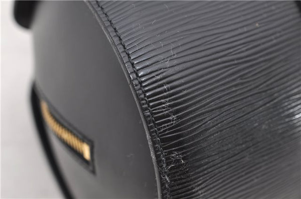 Authentic Louis Vuitton Epi Soufflot Black Hand Bag M52222 LV 0334D