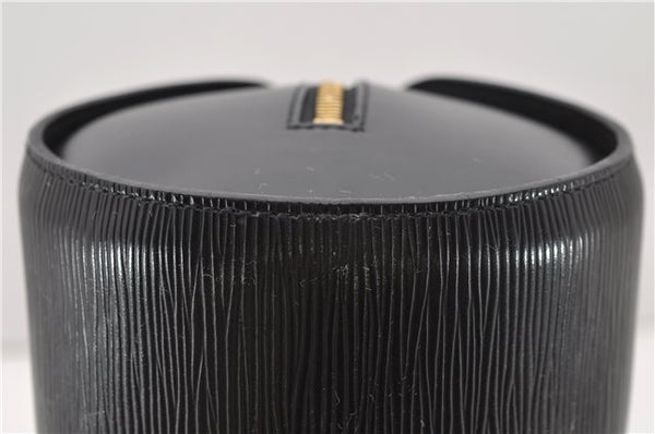 Authentic Louis Vuitton Epi Soufflot Black Hand Bag M52222 LV 0334D