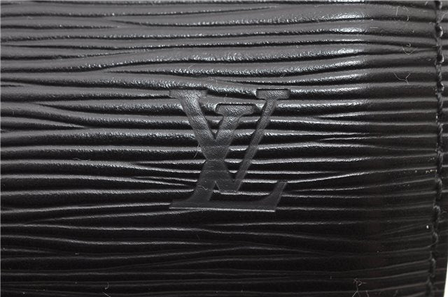 Authentic Louis Vuitton Epi Soufflot Black Hand Bag M52222 LV 0334D
