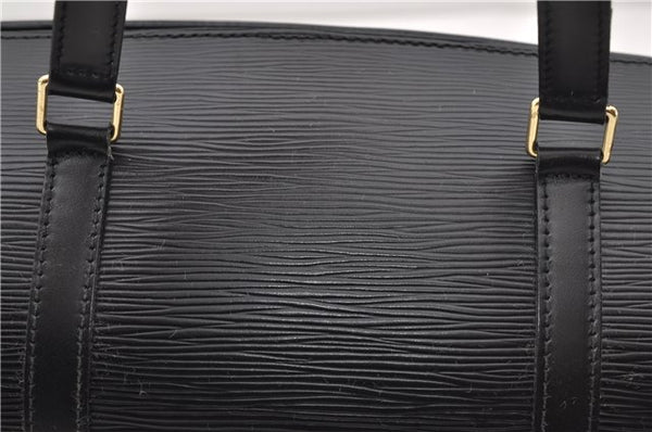 Authentic Louis Vuitton Epi Soufflot Black Hand Bag M52222 LV 0334D