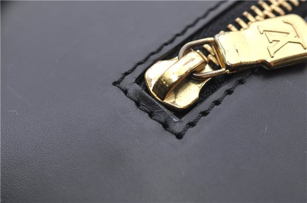 Authentic Louis Vuitton Epi Soufflot Black Hand Bag M52222 LV 0334D