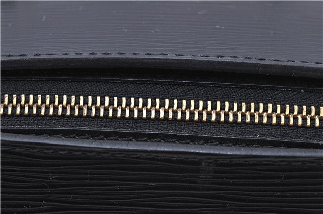 Authentic Louis Vuitton Epi Soufflot Black Hand Bag M52222 LV 0334D