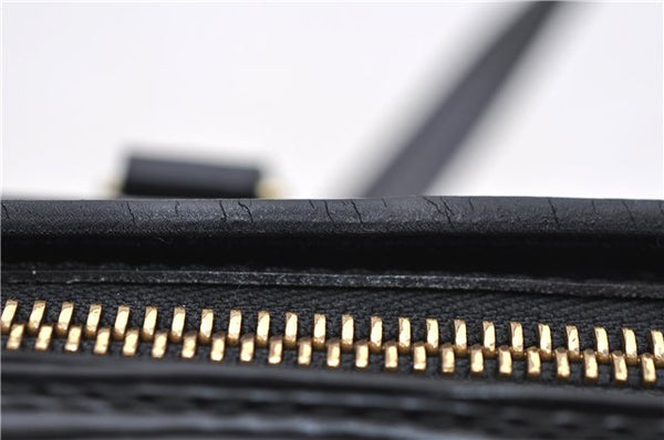 Authentic Louis Vuitton Epi Soufflot Black Hand Bag M52222 LV 0334D